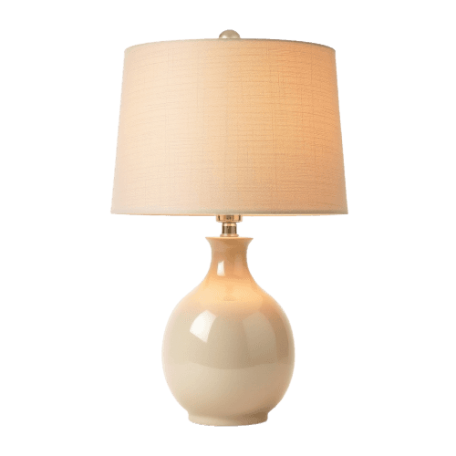 مصباح طاولة كتان – بيج